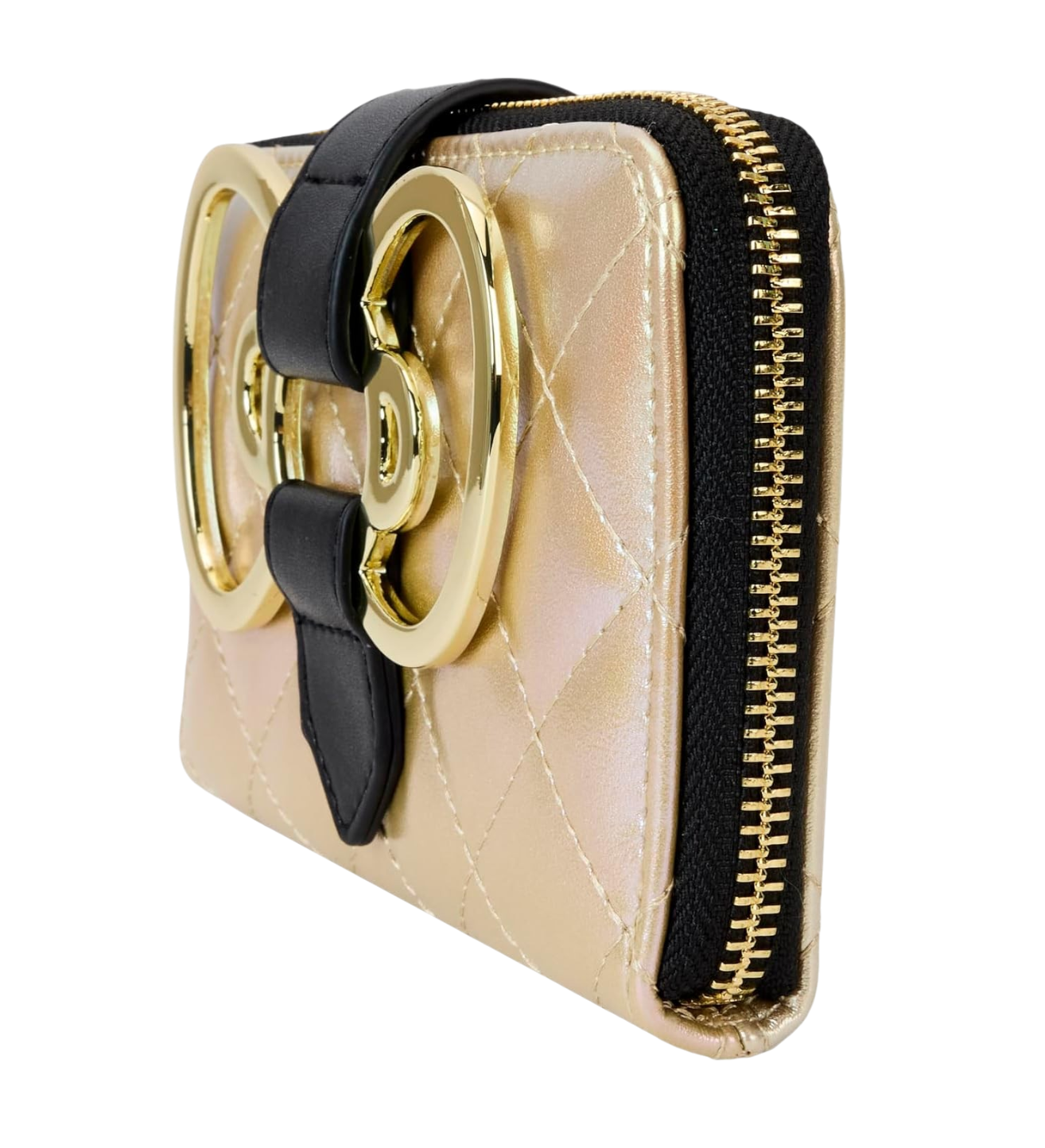 Hello Kitty Sanrio 50th Anniversary Gold Zip Around Wallet AE Toy Box